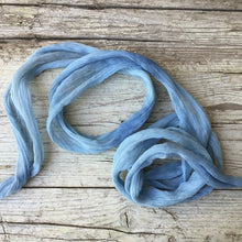 Load image into Gallery viewer, Blue Crinkled Silk Ribbon