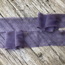 Load image into Gallery viewer, Dark Purple Silk chiffon Ribbons