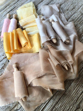 Load image into Gallery viewer, Brown &amp; Pale Brown Silk Chiffon