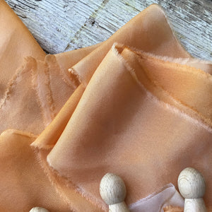 Burnt Orange Silk Ribbons ~ 3 Shades