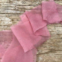 Load image into Gallery viewer, SHORT Crinkled Silk Ribbon ~ Dusky Pink