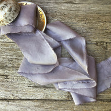 Load image into Gallery viewer, Mauve &amp; Pale Mauve Silk Ribbons