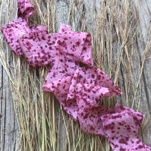 Load image into Gallery viewer, Deep Pink Spotted Silk Ribbon