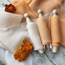 Load image into Gallery viewer, Burnt Orange Silk Ribbons ~ 3 Shades