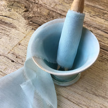 Load image into Gallery viewer, Blue &amp; Pale Blue Silk Chiffon Ribbon