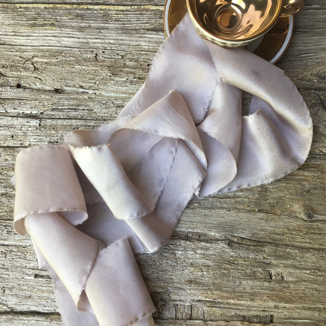 Mauve & Pale Mauve Silk Ribbons