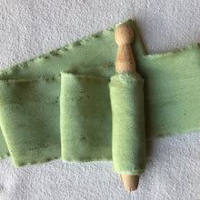 Load image into Gallery viewer, Olive Green Silk Ribbons