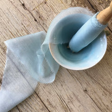 Load image into Gallery viewer, Blue &amp; Pale Blue Silk Chiffon Ribbon