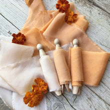 Load image into Gallery viewer, Burnt Orange Silk Ribbons ~ 3 Shades