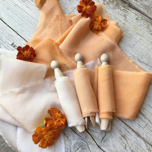 Burnt Orange Silk Ribbons ~ 3 Shades