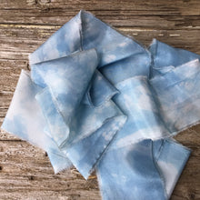 Load image into Gallery viewer, Pretty Blue Silk Ribbon with Patterns