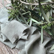 Load image into Gallery viewer, Sage Olive Green Silk Ribbons