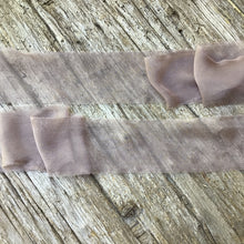 Load image into Gallery viewer, Silvery beige silk &amp; silk chiffon ribbons