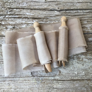 Mushroom~ Taupe Silk Ribbon in two shades