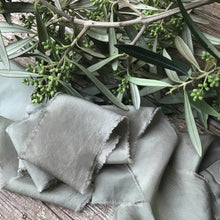 Load image into Gallery viewer, Sage Olive Green Silk Ribbons