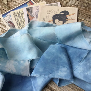 Medium Blue Silk Ribbon