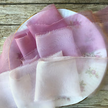 Cargar imagen en el visor de la galería, Lazos de gasa de seda, Rosa: rosa, medio y muy pálido 