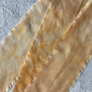 Colección Coreopsis ~ Lazos de seda naranja quemada veteada