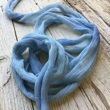 Load image into Gallery viewer, Blue Crinkled Silk Ribbon