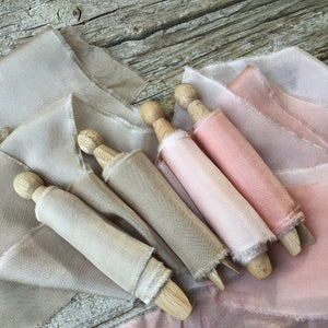 Mushroom~ Taupe Silk Ribbon in two shades