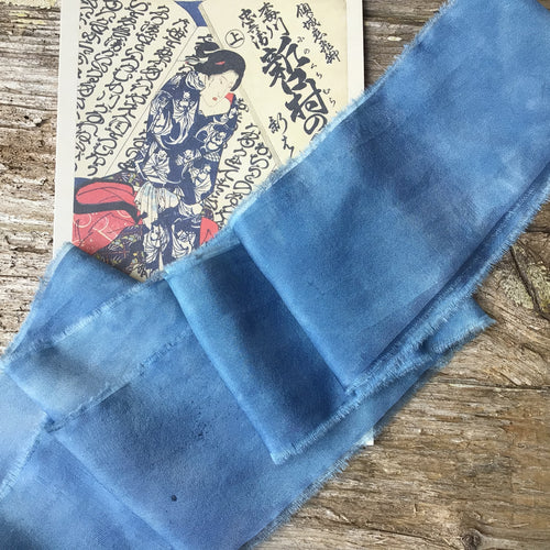 Lazo de seda Azul Mediana