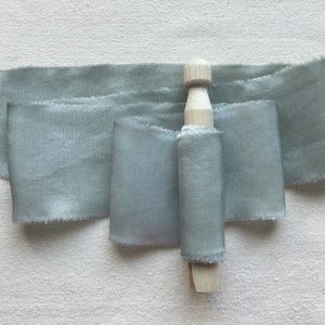 Pale Grey Silk Ribbons