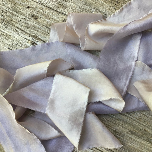 Mauve & Pale Mauve Silk Ribbons