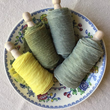 Load image into Gallery viewer, Lemon Yellow Crinkled Silk Ribbon
