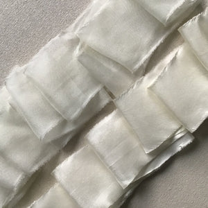 Ivory Silk Chiffon Ribbon