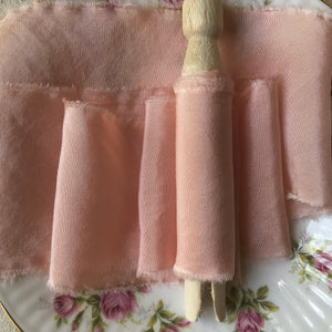 Lazos de seda rosa palo 