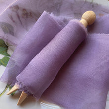 Load image into Gallery viewer, Light Purple &amp; Purple Silk Chiffon