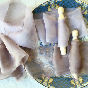 Mauve Silk Chiffon Ribbon