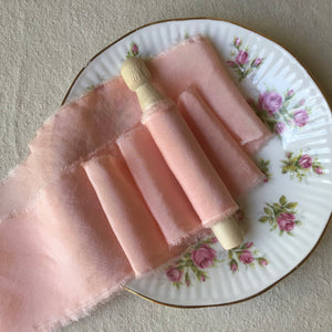 Lazos de seda rosa palo 