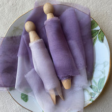 Load image into Gallery viewer, Light Purple &amp; Purple Silk Chiffon