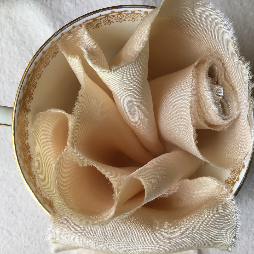 Champagne Silk Ribbon