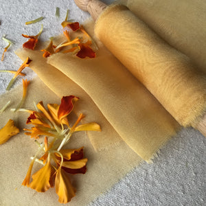 Orange Silk Chiffon Ribbon