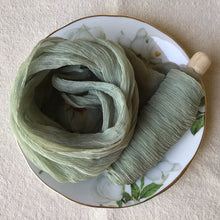 Load image into Gallery viewer, Olive Crinkled Silk Ribbons