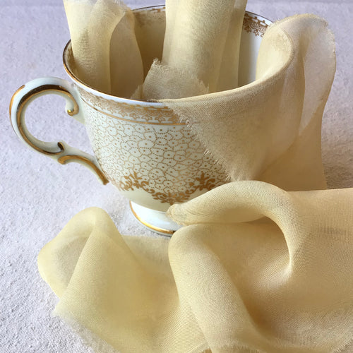 Honey/ Mustard Silk Chiffon