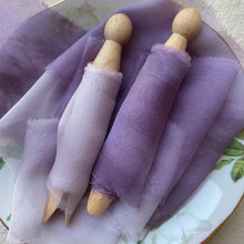 Load image into Gallery viewer, Light Purple &amp; Purple Silk Chiffon