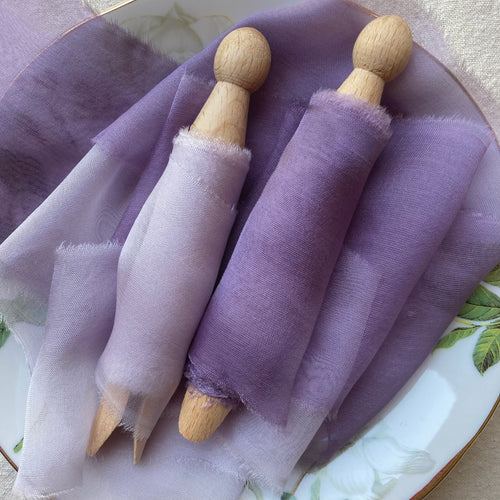 Light Purple & Purple Silk Chiffon