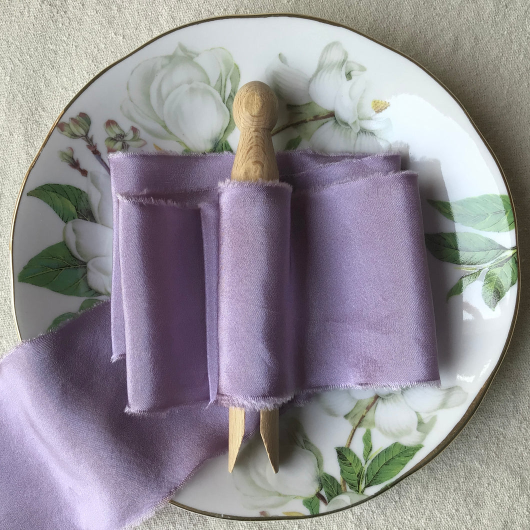 Lazos de seda morada: morado y morado claro 