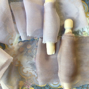 Mauve Silk Chiffon Ribbon