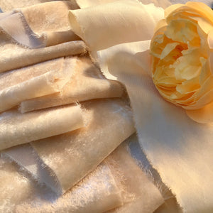 Champagne Silk Velvet Ribbon