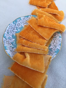 Lazos de terciopelo de seda  Naranja