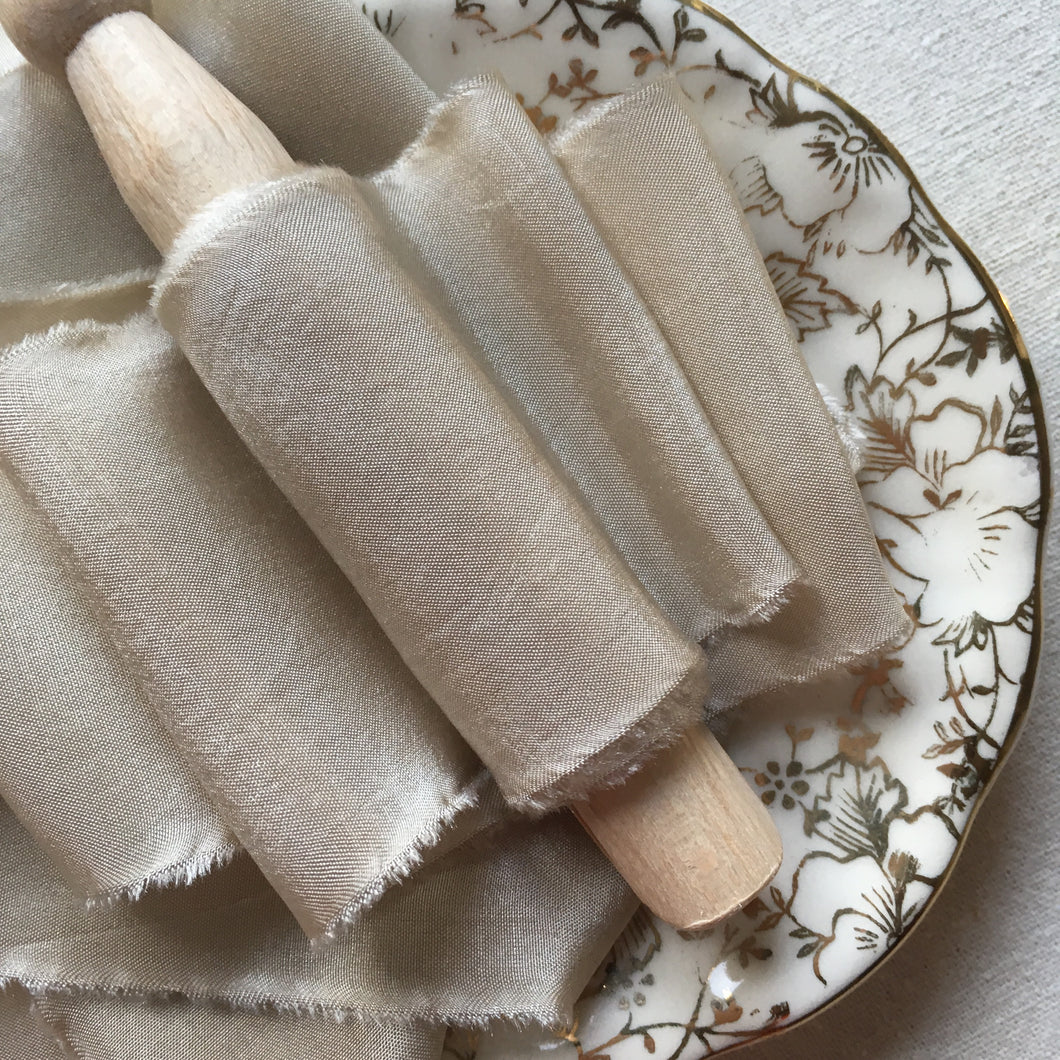 Mushroom Silk Ribbon