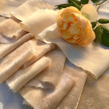 Load image into Gallery viewer, Champagne Silk Velvet Ribbon