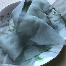 Load image into Gallery viewer, Olive Grey Silk Chiffon