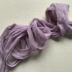 Mauve Crinkled Silk