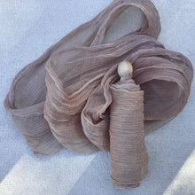 Load image into Gallery viewer, Mushroom &amp; Brown Crinkled Silk Ribbons