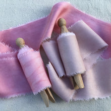 Load image into Gallery viewer, Blush Bamboo Silk Ribbon